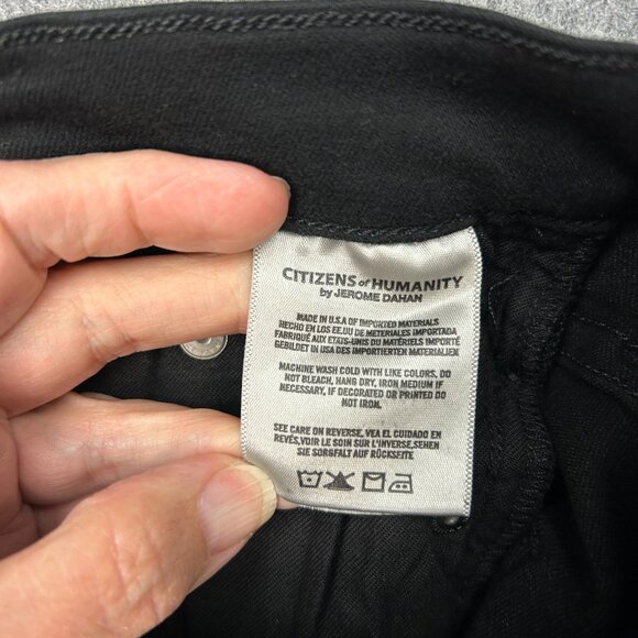 Citizens Of Humanity Rocket Crop High Rise Skinny Jeans Women's Size 25 Black - Picture 8 of 14